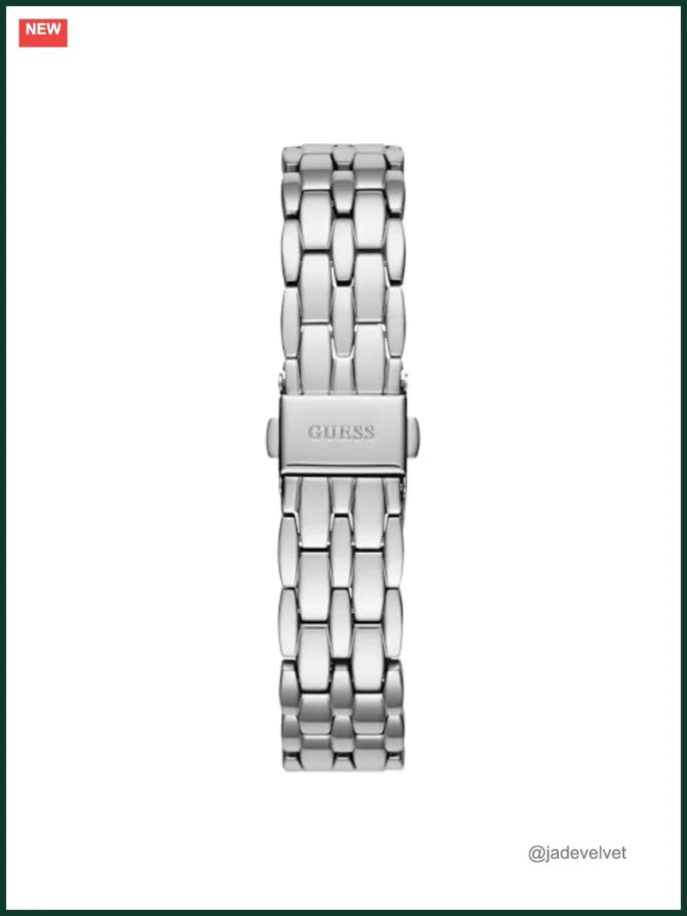 Stainless Steel Pink Crystal Watch with Mineral Crystal and Bracelet
